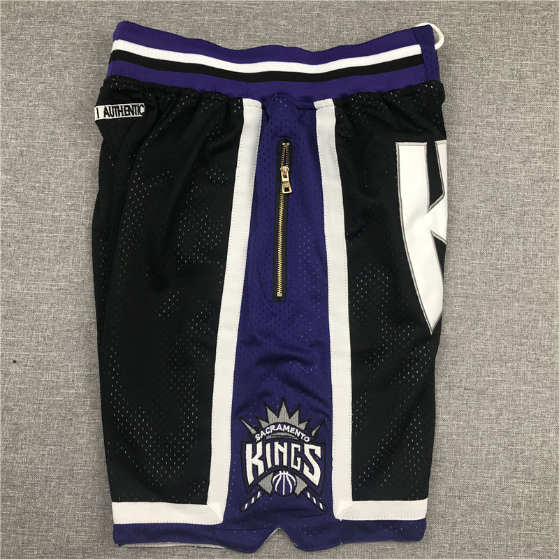 Men's Sacramento Kings 1998-99 Black Hardwood Classics Basketball Shorts