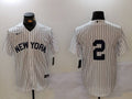 Men's New York Yankees Derek Jeter White Player Name Jersey