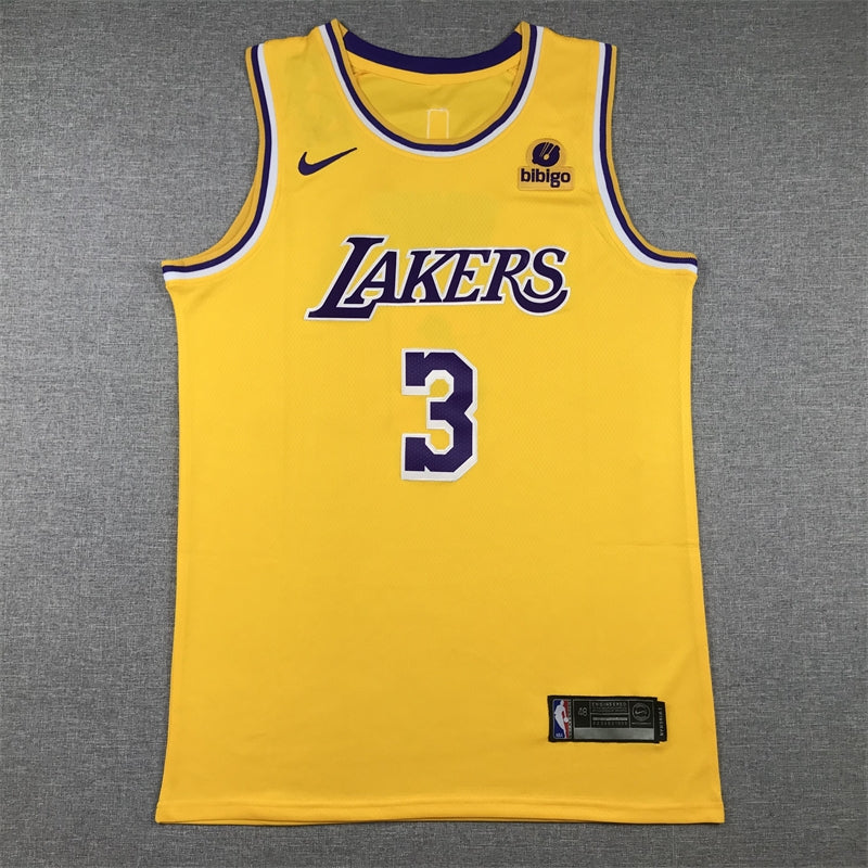 Men's Los Angeles Lakers Anthony Davis Gold 2022/23 Swingman Jersey - Icon Edition