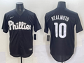 Men's Philadelphia Phillies JT Realmuto Black Lights Out Replica Jersey