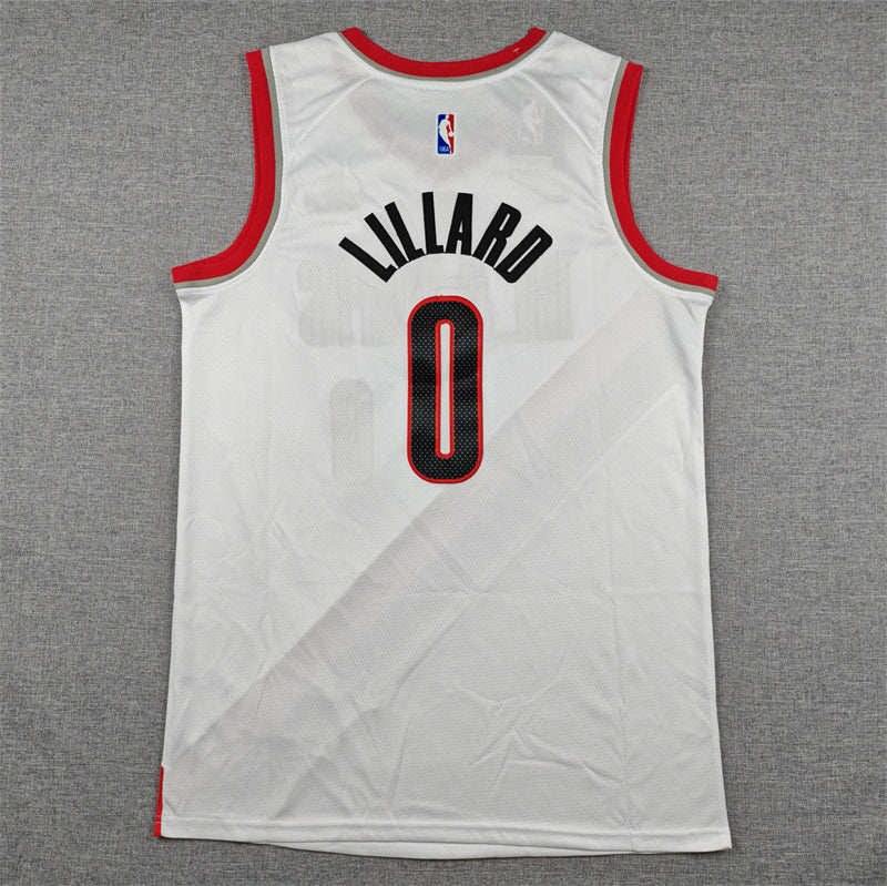 Men's Portland Trail Blazers Damian Lillard White Swingman Player Jersey - Association Edition