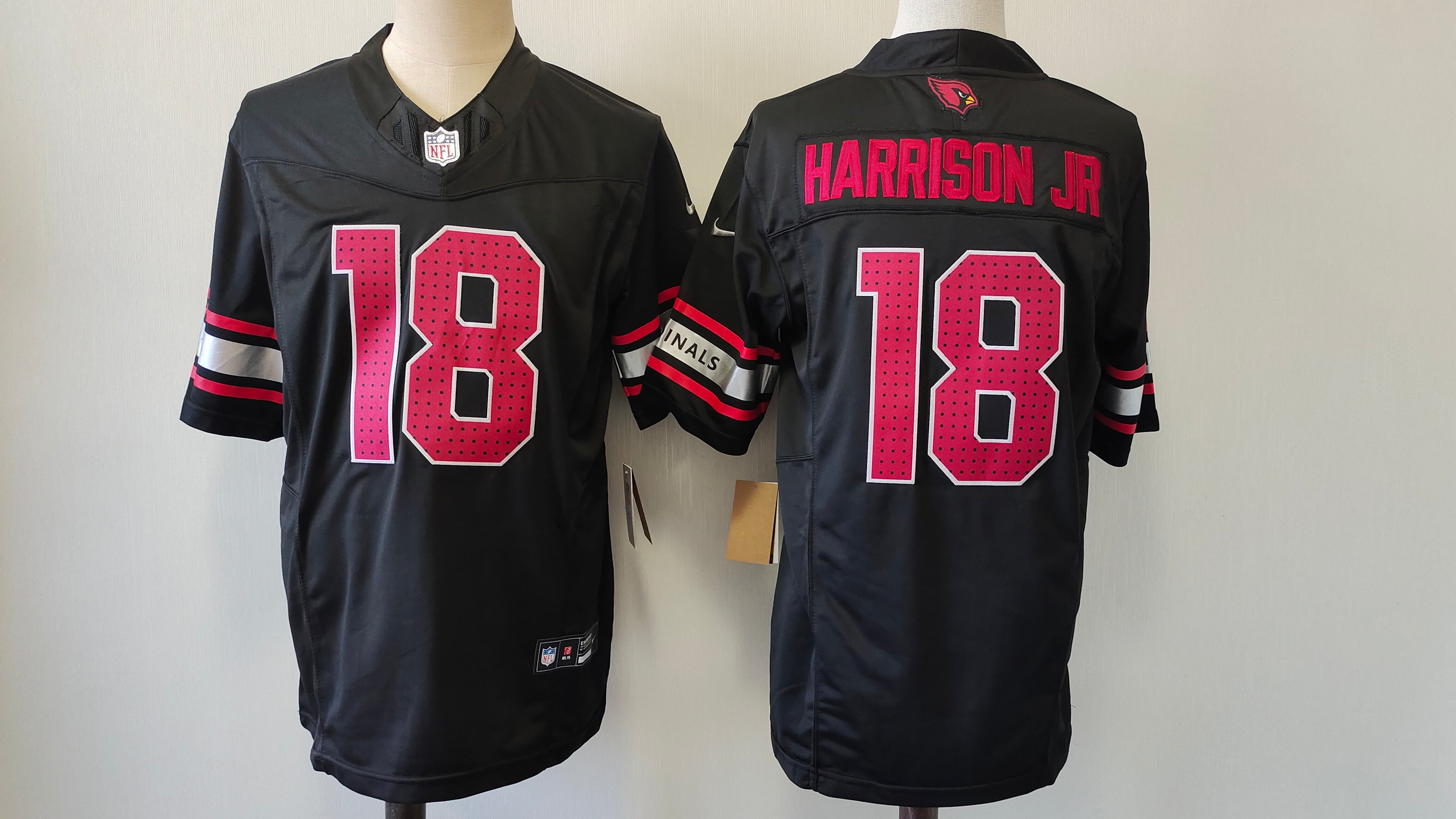 Men's Arizona Cardinals Marvin Harrison Jr. Black Alternate Game Jersey
