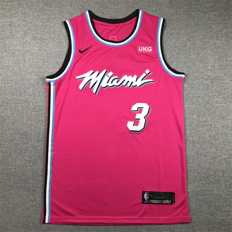 Men's Miami Heat Dwyane Wade Pink Swingman Player Jersey