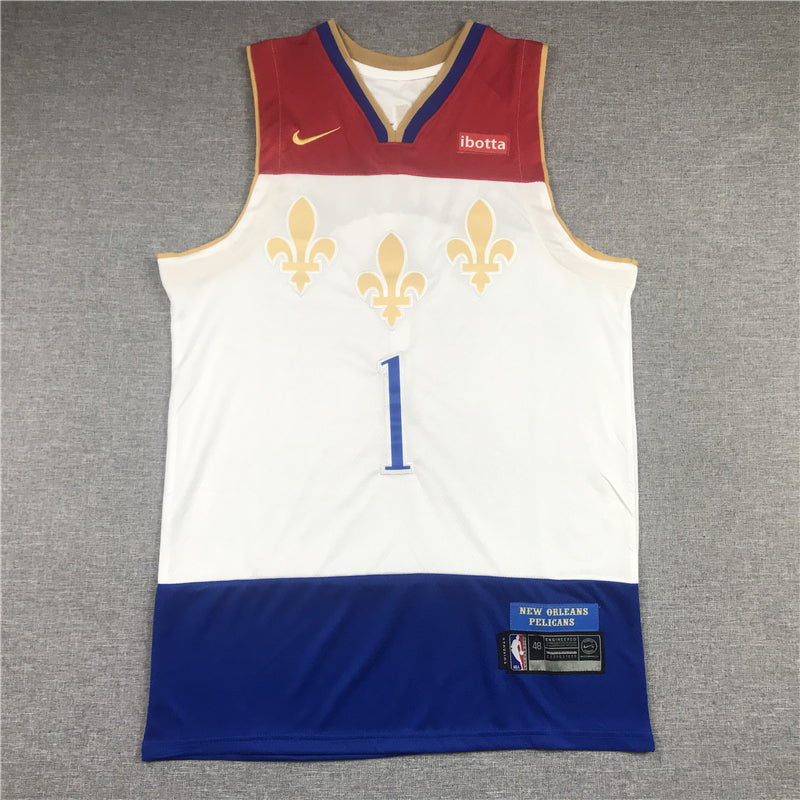 Men's New Orleans Pelicans Zion Williamson White 2020/21 Swingman Jersey