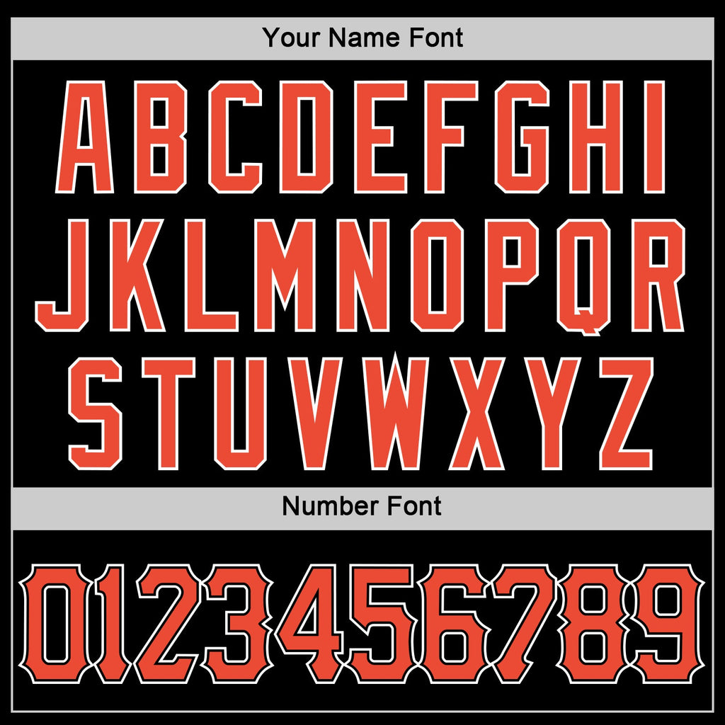 Custom Black Orange-White Authentic Throwback Basketball Jersey