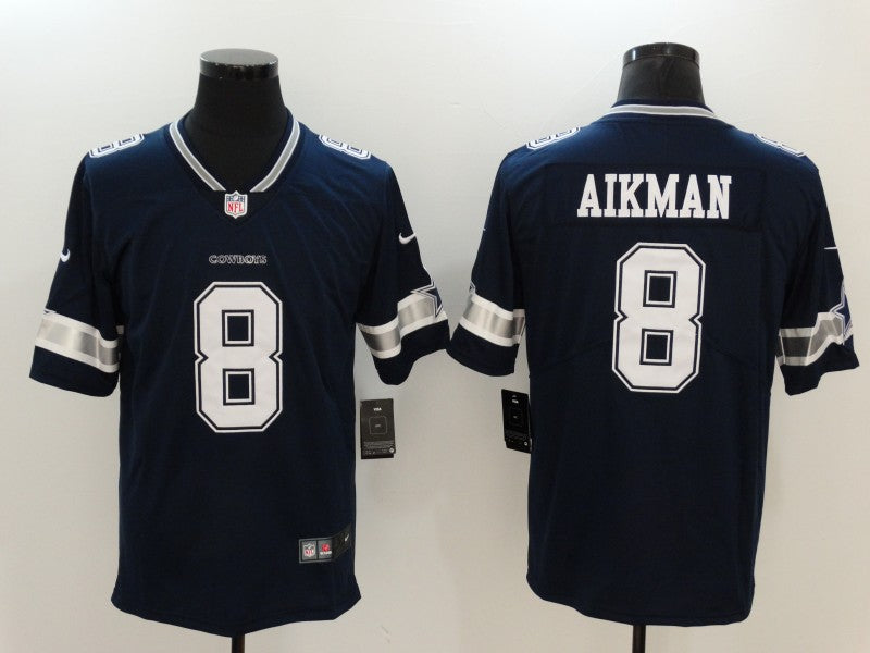 Men's Dallas Cowboys Troy Aikman Navy Game Player Jersey