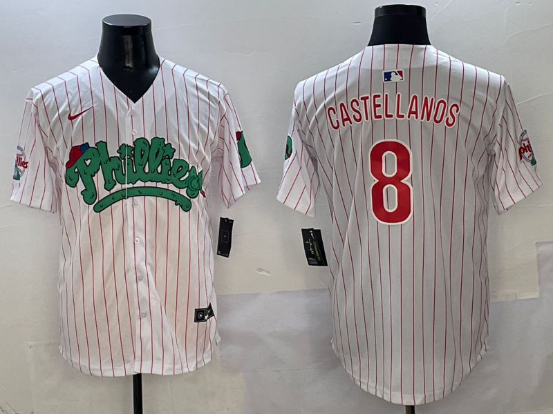 Men's Philadelphia Phillies Nick Castellanos White Player Jersey