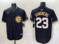 Men's Chicago Cubs Ryne Sandberg Black Alternate Limited Player Jersey