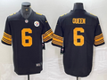 Men's Pittsburgh Steelers Patrick Queen Black Game Player Jersey