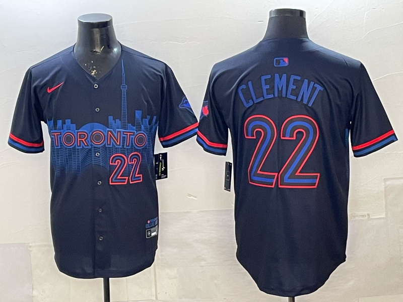 Men's Toronto Blue Jays Ernie Clement Black 2024 City Connect Limited Player Jersey