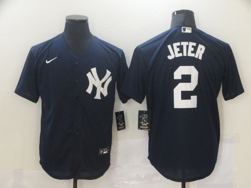 Men's New York Yankees Derek Jeter Navy Replica Baseball Jersey