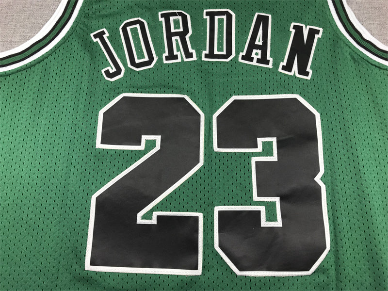 Men's Chicago Bulls Michael Jordan Green 1997-98 Hardwood Classics Authentic Jersey