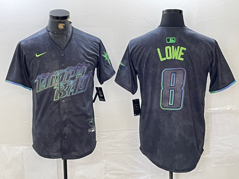 Men's Tampa Bay Rays Brandon Lowe Charcoal 2024 City Connect Limited Player Jersey