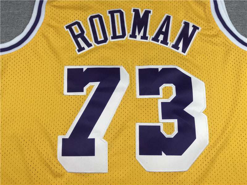 Men's Los Angeles Lakers Dennis Rodman Classics Swingman Jersey - Retro Yellow