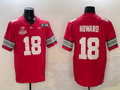 Men's Ohio State Buckeyes Will Howard Red 2025 CFP Final National Champions Patch F.U.S.E. Jersey