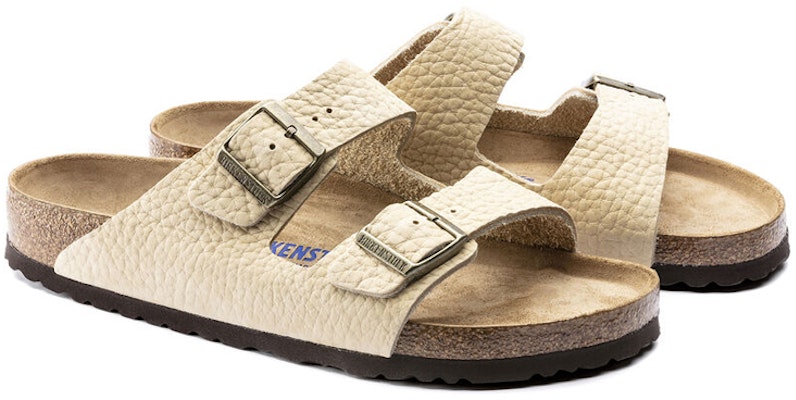 Birkenstock Arizona Natural Leather 1018938 Cream Slide Sandals