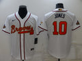 Men's Atlanta Braves Chipper Jones White Replica Jersey
