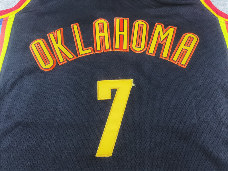 Men's Oklahoma City Thunder Chet Holmgren Black 2024/25 Swingman Player Jersey - City Edition