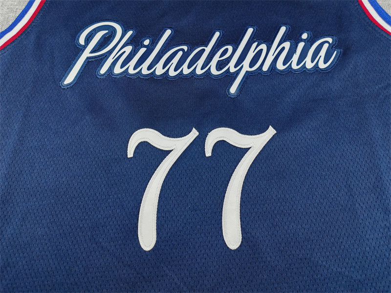Men's Philadelphia 76ers VJ Edgecombe Navy 2025/26 Swingman Jersey - City Edition