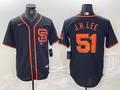 Men's San Francisco Giants Jung Hoo Lee Black Replica Player Jersey