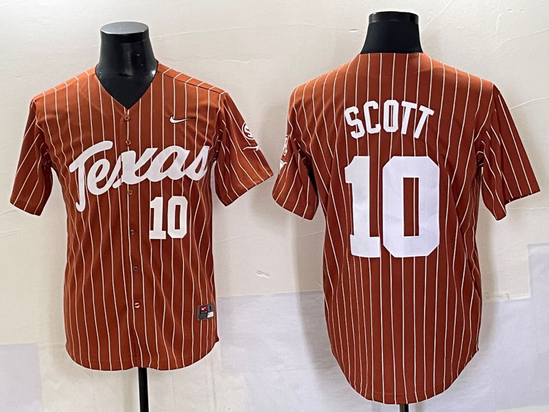Men's Texas Longhorns Mia Scott Brown Replica Player Jersey