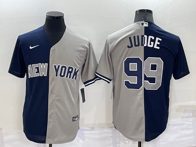 Men's New York Yankees Aaron Judge Navy/Gray Replica Baseball Jersey