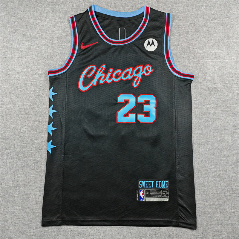 Men's Chicago Bulls Michael Jordan Black 2025/26 Swingman Jersey - City Edition