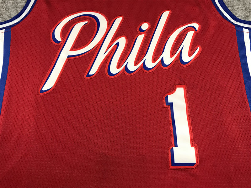 Men's Philadelphia 76ers James Harden Red Fastbreak Replica Player Jersey