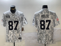 Men's Kansas City Chiefs Travis Kelce Arctic Camo 2024 Salute to Service Limited Jersey