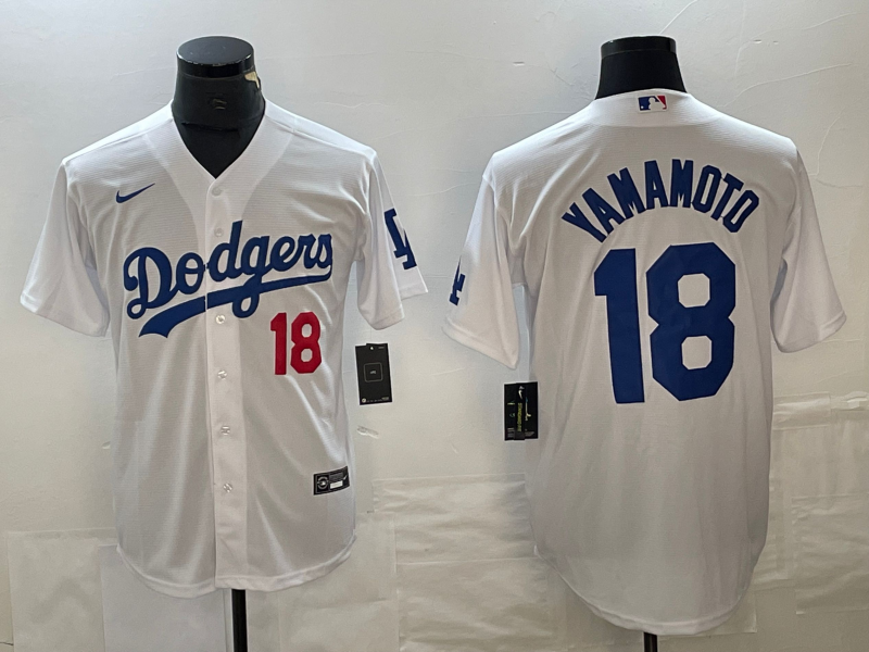 Men's Los Angeles Dodgers Yoshinobu Yamamoto White Home Replica Game Jersey
