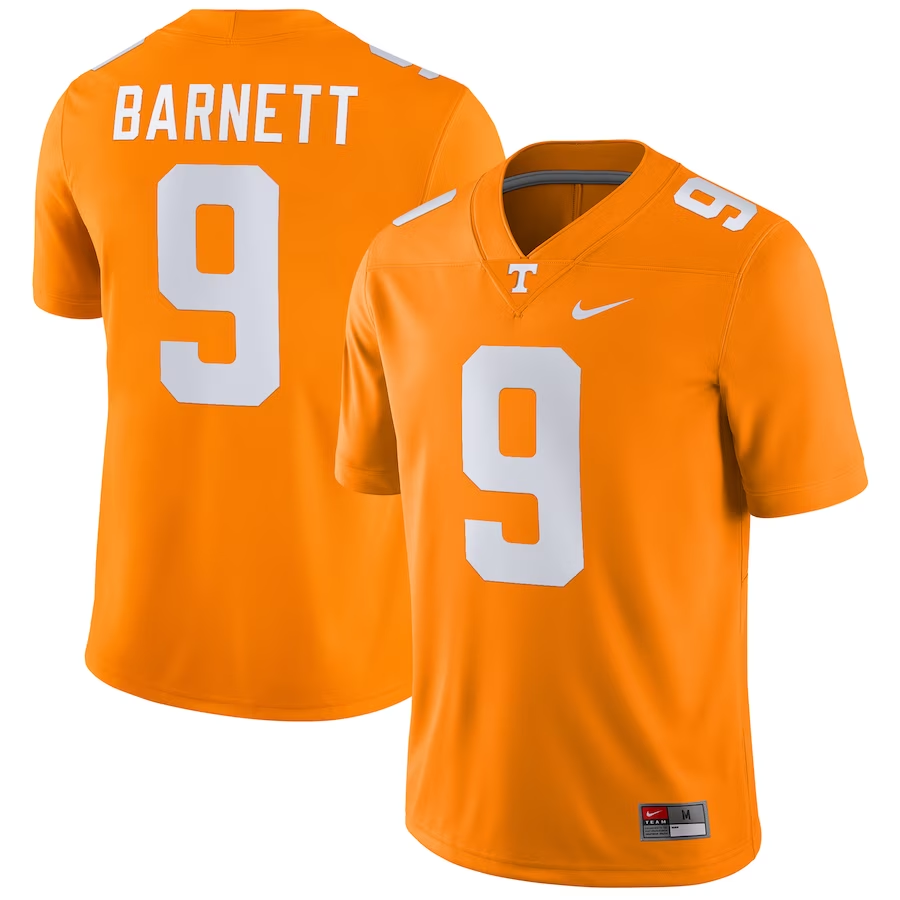 Men's Tennessee Volunteers Derek Barnett Orange Player Game Jersey