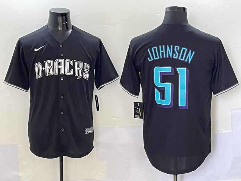 Men's Arizona Diamondbacks Randy Johnson Black Player Jersey