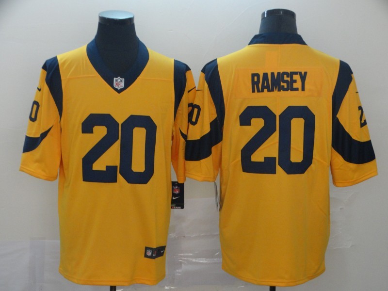 Men's Los Angeles Rams Jalen Ramsey Yellow Game Jersey