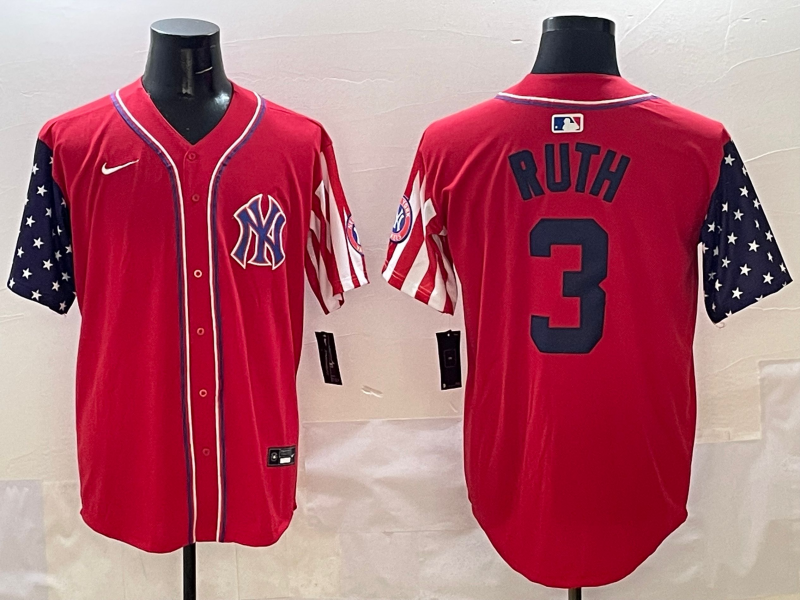 Men's New York Yankees Babe Ruth Red Limited Player Jersey