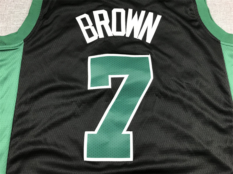 Men's Boston Celtics Jaylen Brown Black 2022/23 Swingman Jersey - Statement Edition