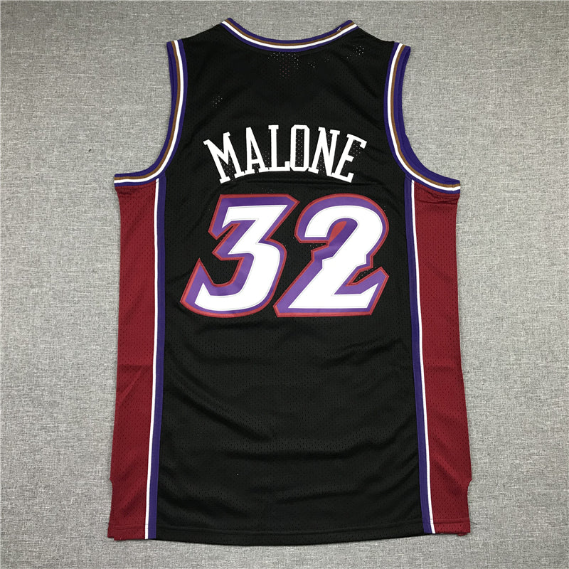 Men's Utah Jazz Karl Malone Black 1998-99 Hardwood Classics Swingman Jersey