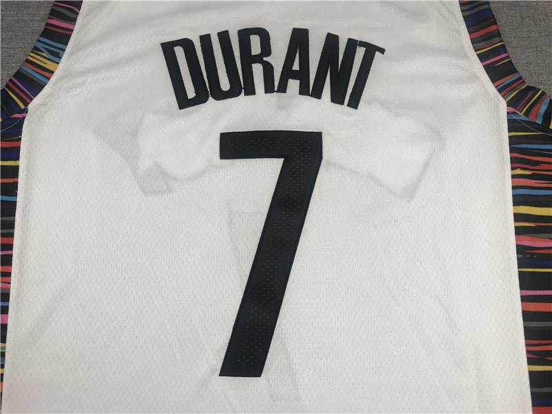 Men's Brooklyn Nets Kevin Durant White Swingman Jersey - City Edition