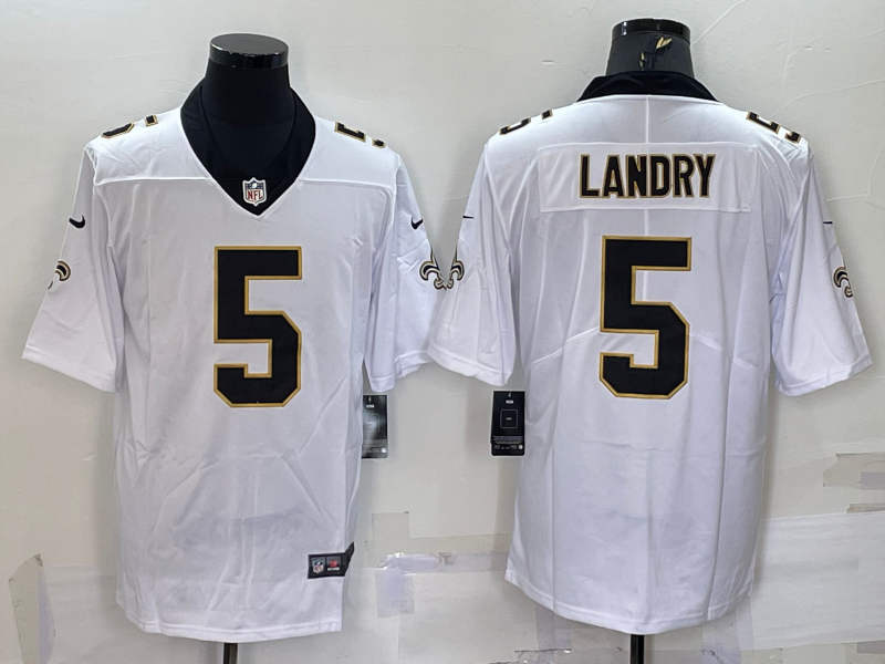 Men's New Orleans Saints Jarvis Landry White Game Jersey
