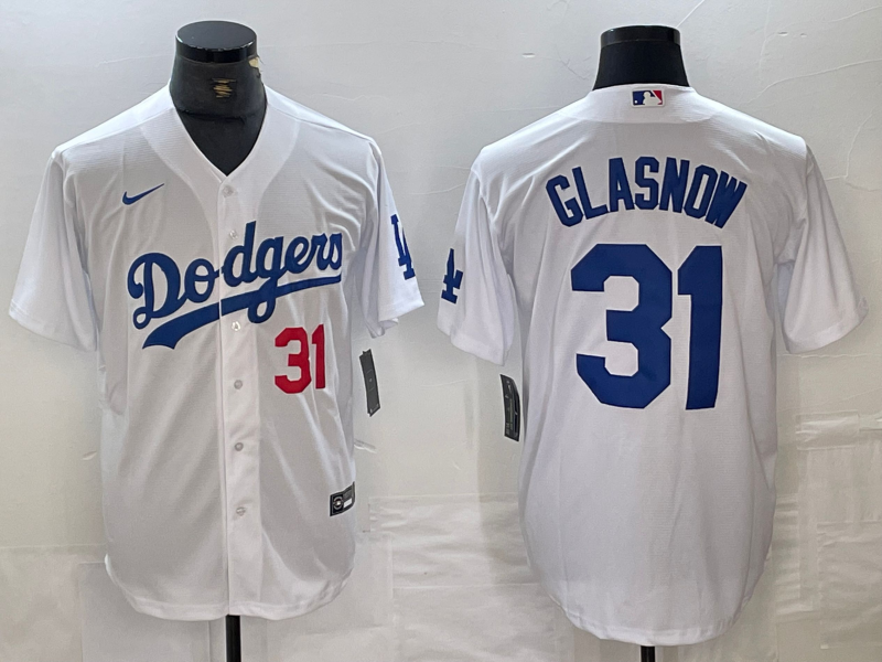 Men's Los Angeles Dodgers Tyler Glasnow White Replica Game Jersey