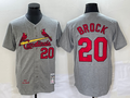 Men's St. Louis Cardinals Lou Brock Gray Cooperstown Collection Player Jersey
