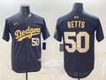 Men's Los Angeles Dodgers Mookie Betts Black Game Player Jersey