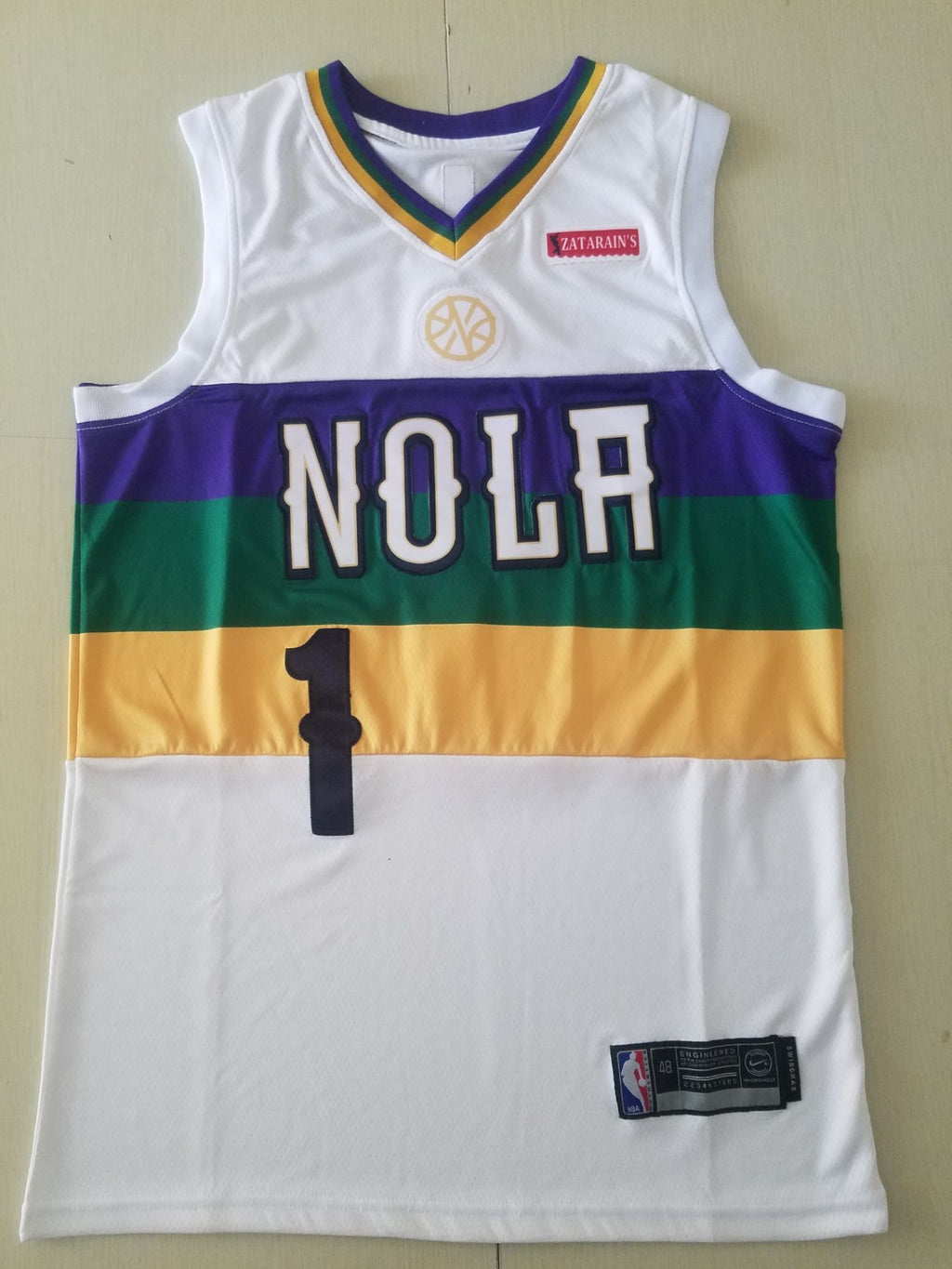 Men's New Orleans Pelicans Zion Williamson NBA White Swingman Player Jersey