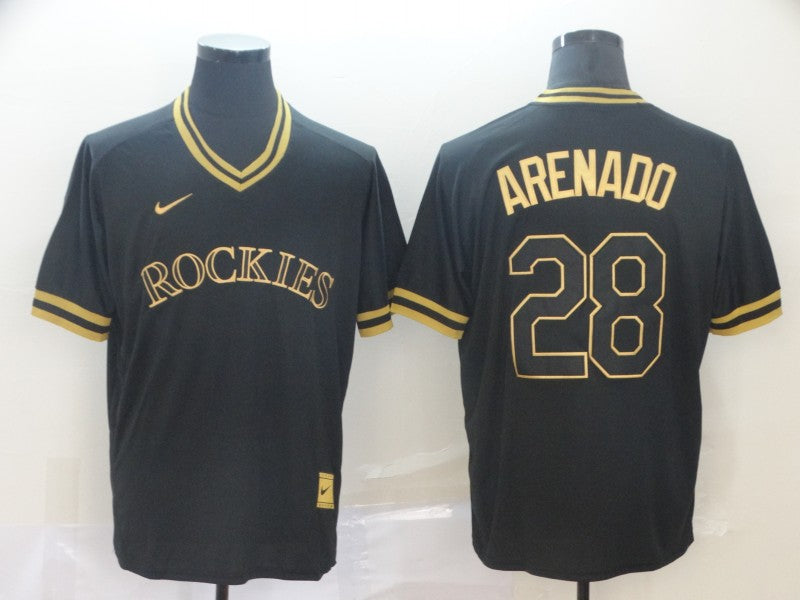 Men's Colorado Rockies Nolan Arenado Black Replica Baseball Jersey