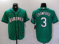Men's Seattle Mariners JP Crawford Aqua Replica Player Jersey