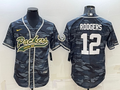 Men's Green Bay Packers Aaron Rodgers Grey camouflage Game Jersey Joint Edition