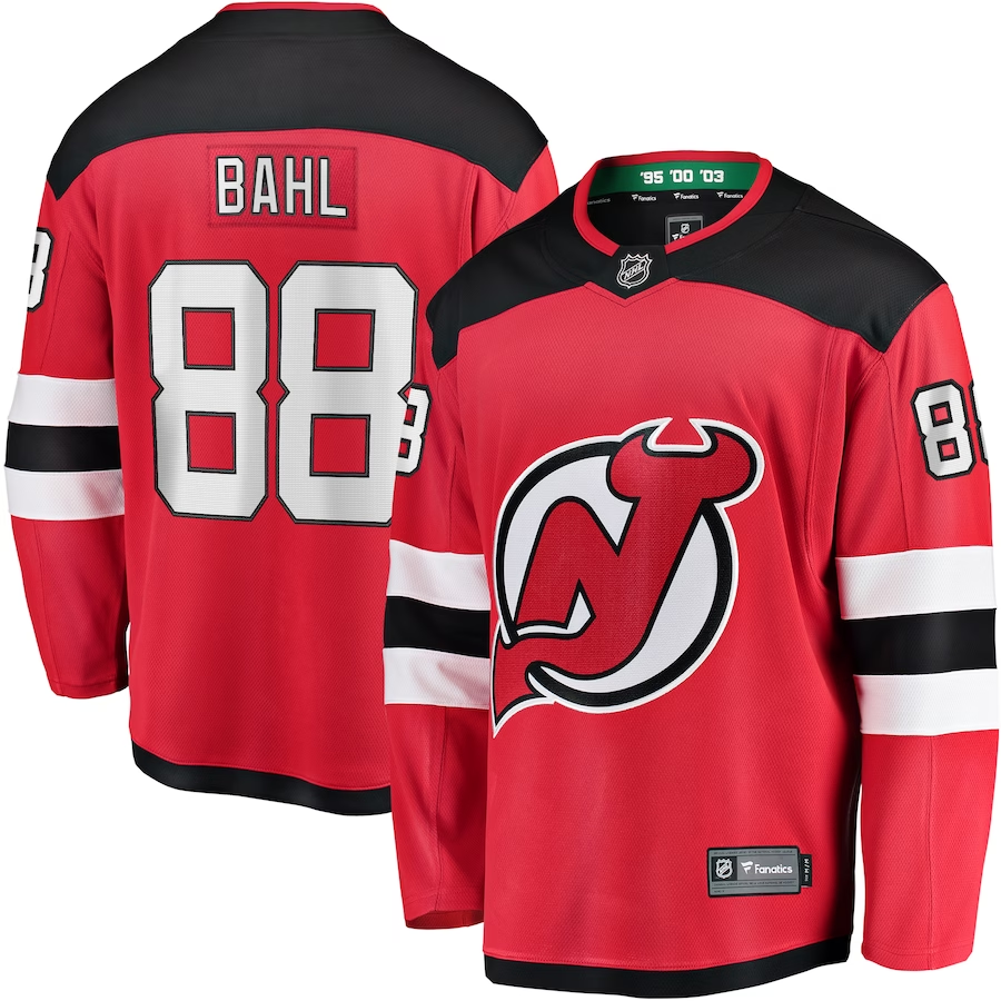 Men's New Jersey Devils Kevin Bahl Red Player Game Jersey