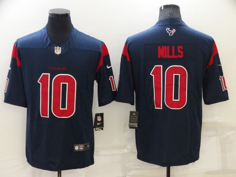 Men's Houston Texans Davis Mills Navy Player Jersey