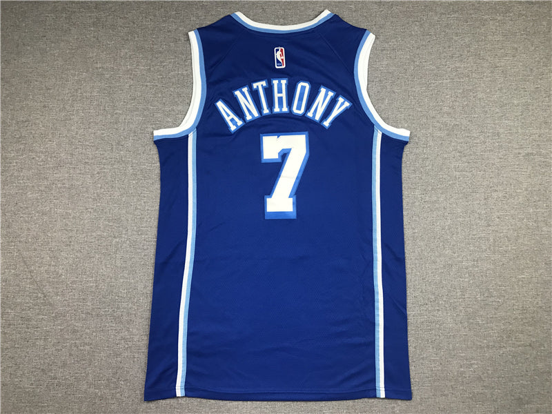 Men's Los Angeles Lakers Carmelo Anthony Blue Hardwood Classic Swingman Jersey