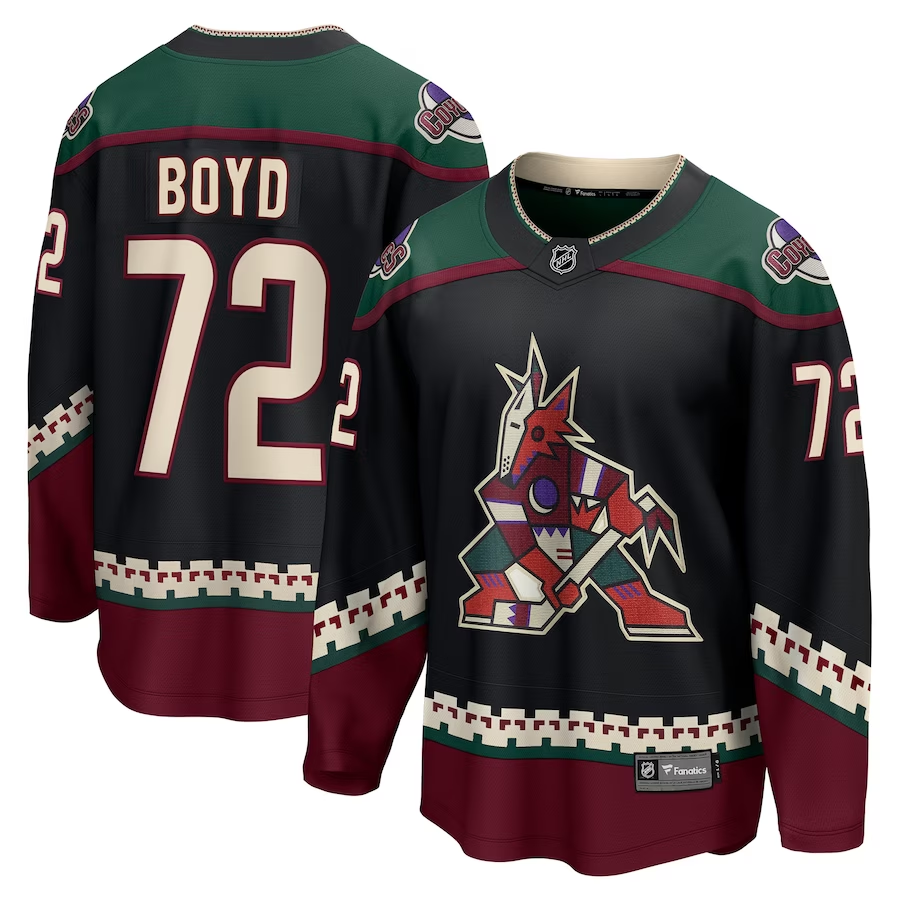 Men's Arizona Coyotes Travis Boyd Black Home Breakaway Player Jersey