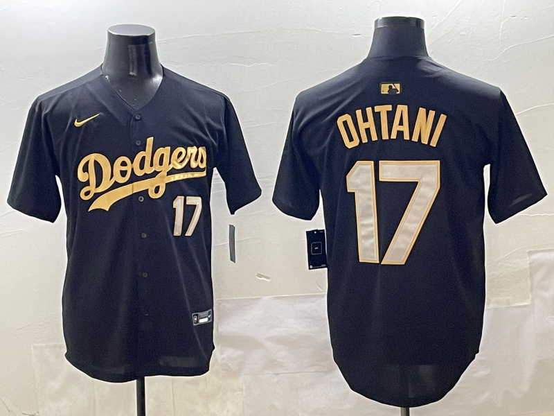 Men's Los Angeles Dodgers Shohei Ohtani Black Team Game Player Jersey